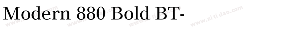 Modern 880 Bold BT字体转换